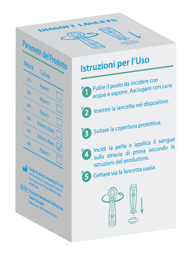 LANCETTE PUNGIDITO DIASOFT LANCET 25 PEZZI - Farmacia Artemisia di Montecuollo Dott. Angelo snc