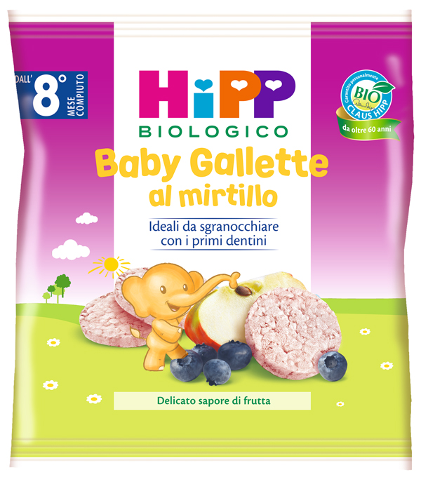 HIPP BABY GALLETTE DI RISO AL MIRTILLO 30 G - Farmacia Artemisia di Montecuollo Dott. Angelo snc