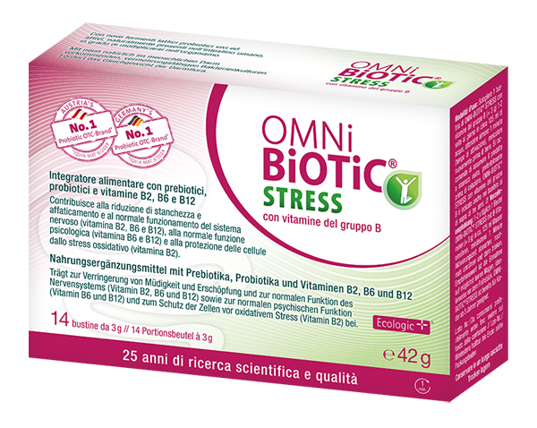 OMNI BIOTIC STRESS VITAMINE GRUPPO B 14 BUSTINE DA 3 G - Farmacia Artemisia di Montecuollo Dott. Angelo snc