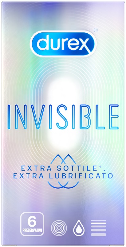 DUREX INVISIBLE EXTRA LUBRIFICATO 6 PEZZI - Farmacia Artemisia di Montecuollo Dott. Angelo snc