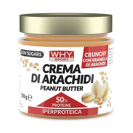 WHYSPORT CREMA ARACHIDI IPERPROTEICO CRUNCHY 350 G - Farmacia Artemisia di Montecuollo Dott. Angelo snc
