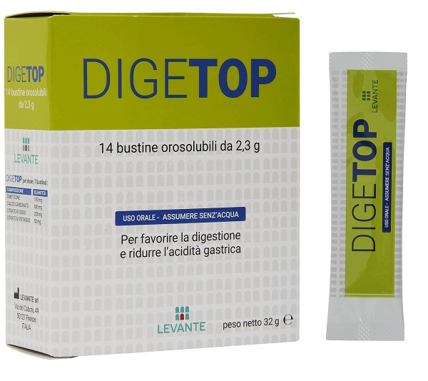 DIGETOP 14 BUSTINE OROSOLUBILI 2,3 G - Farmacia Artemisia di Montecuollo Dott. Angelo snc