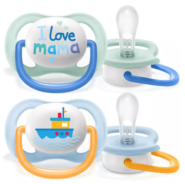 AVENT ULTRA AIR SUCCHIETTO MAMA/BOAT MASCHIO 0-6 MESI 2 PEZZI - Farmacia Artemisia di Montecuollo Dott. Angelo snc