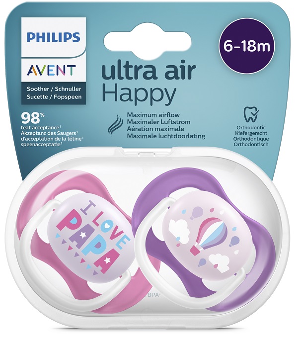AVENT ULTRA AIR TETTARELLA ORTODONTICA PAPA/BALLOON 0/6 MESI 2 PEZZI - Farmacia Artemisia di Montecuollo Dott. Angelo snc