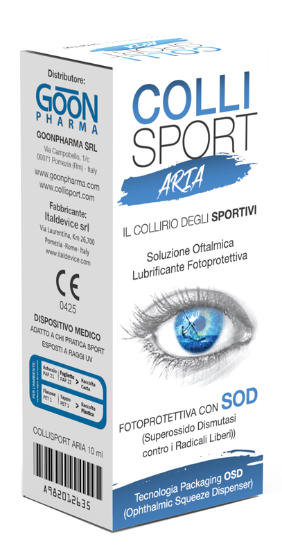 COLLISPORT ARIA SOLUZIONE OFTALMICA LUBRIFICANTE FOTOPROTETTIVA 10 ML - Farmacia Artemisia di Montecuollo Dott. Angelo snc