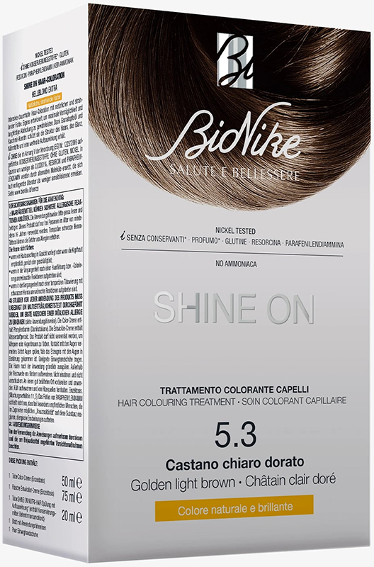SHINE ON CASTANO CHIARO DORATO 5,3 FLACONE 75 ML + TUBO 50 ML - Farmacia Artemisia di Montecuollo Dott. Angelo snc