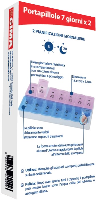PORTAPILLOLE SETTIMANALE 7 GIORNI X 2 - Farmacia Artemisia di Montecuollo Dott. Angelo snc