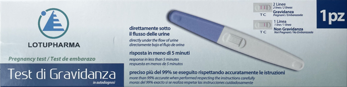 LOTUPHARMA TEST DI GRAVIDANZA 1 PEZZO - Farmacia Artemisia di Montecuollo Dott. Angelo snc