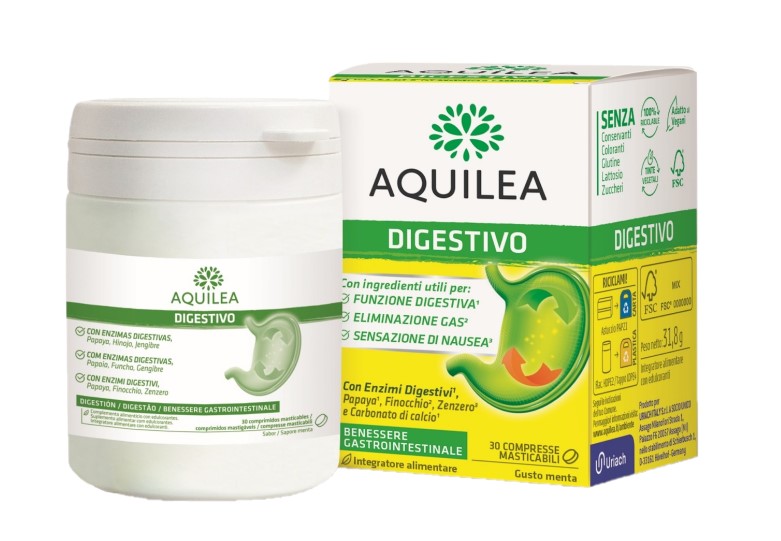 AQUILEA DIGESTIVO 30 COMPRESSE MASTICABILI - Farmacia Artemisia di Montecuollo Dott. Angelo snc