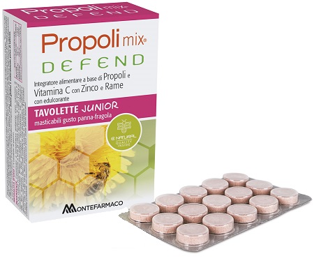 PROPOLI MIX DEFEND JUNIOR 48 TAVOLETTE MASTICABILI - Farmacia Artemisia di Montecuollo Dott. Angelo snc