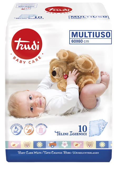 TRUDI BABY CARE TELINI MULTIUSO 60X60 CM 10 PEZZI - Farmacia Artemisia di Montecuollo Dott. Angelo snc