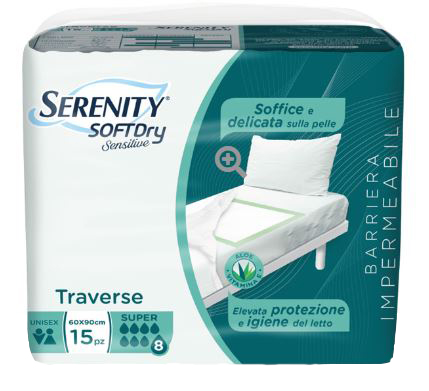 SERENITY TRAVERSA SD SENSITIVE SUPER 60X90 CM 15 PEZZI - Farmacia Artemisia di Montecuollo Dott. Angelo snc