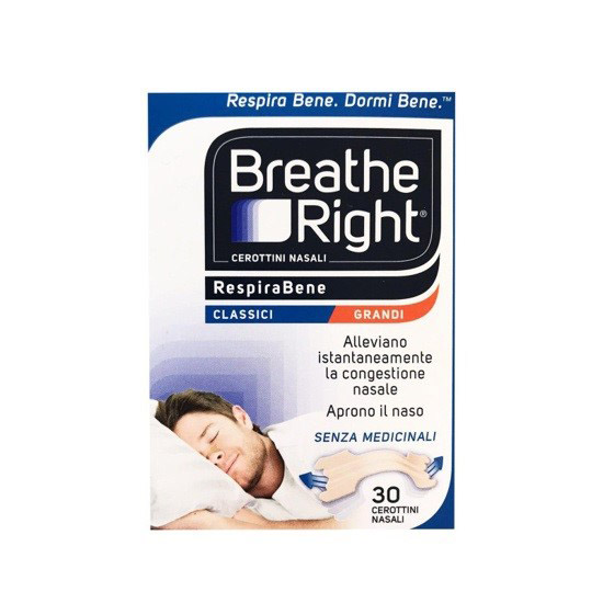 CEROTTI NASALI BREATHE RIGHT CLASSICI GRANDI 30 PEZZI - Farmacia Artemisia di Montecuollo Dott. Angelo snc