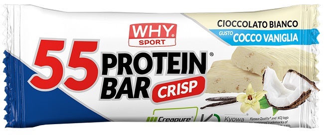 WHYSPORT 55 PROTEIN BAR CIOCCOLATO BIANCO VANIGLIA-COCCO 55 G - Farmacia Artemisia di Montecuollo Dott. Angelo snc