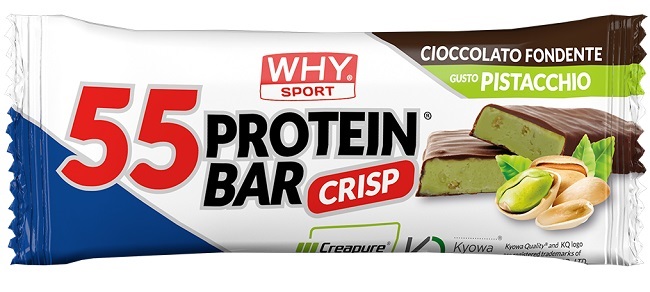 WHYSPORT 55 PROTEIN BAR CIOCCOLATO FONDENTE PISTACCHIO 55 G - Farmacia Artemisia di Montecuollo Dott. Angelo snc