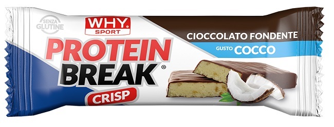 WHYSPORT PROTEIN BREAK CIOCCOLATO FONDENTE COCCO 30 G - Farmacia Artemisia di Montecuollo Dott. Angelo snc