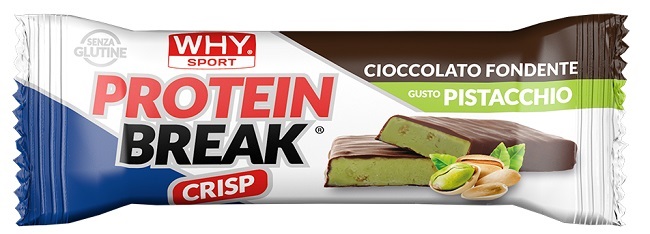 WHYSPORT PROTEIN BREAK CIOCCOLATO FONDENTE PISTACCHIO 30 G - Farmacia Artemisia di Montecuollo Dott. Angelo snc