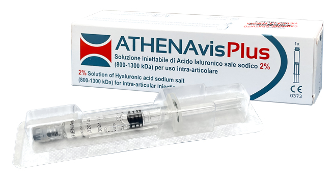 SIRINGA INTRA-ARTICOLARE ATHENAVIS PLUS ACIDO IALURONICO 2% 40 MG/2 ML 3 PEZZI - Farmacia Artemisia di Montecuollo Dott. Angelo snc