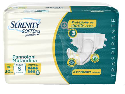 SERENITY PANNOLONE MUTANDINA SD SENSITIVE EXTRA TAGLIA S 30 PEZZI - Farmacia Artemisia di Montecuollo Dott. Angelo snc