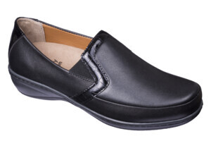 CALZATURA CATHERINE SLIP ON LEATHER + ELASTICATED WOMAN BLACK 37 - Farmacia Artemisia di Montecuollo Dott. Angelo snc