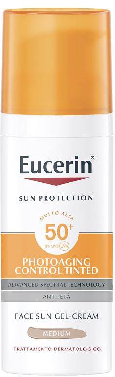 EUCERIN SUN PHOTOAGING CONTROL TINTED GEL CREME SPF50+ MEDIUM 50 ML - Farmacia Artemisia di Montecuollo Dott. Angelo snc
