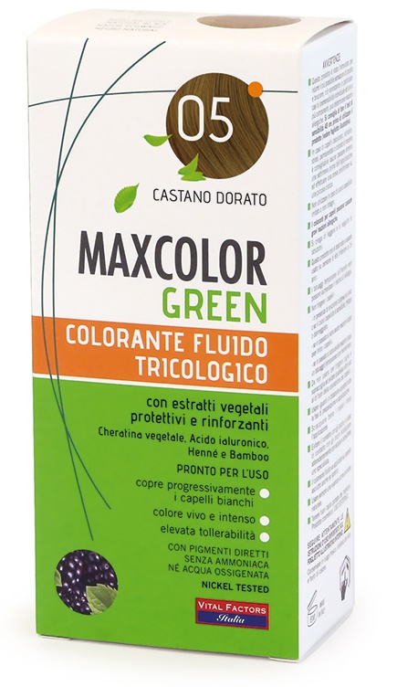 MAXCOLOR GREEN 05 CASTANO DORATO 75 ML + BALSAMO 15 ML - Farmacia Artemisia di Montecuollo Dott. Angelo snc