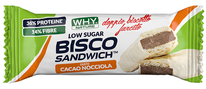 WHYNATURE BISCO SANDWICH CACAO NOCCIOLA 45 G - Farmacia Artemisia di Montecuollo Dott. Angelo snc