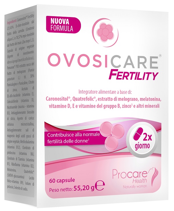 OVOSICARE FERTILITY 60 CAPSULE SENZA GLUTINE NATURALMENTE PRIVO DI LATTOSIO - Farmacia Artemisia di Montecuollo Dott. Angelo snc