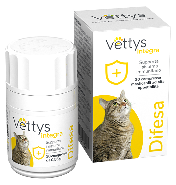 VETTYS INTEGRA DIFESA GATTO 30 COMPRESSE MASTICABILI - Farmacia Artemisia di Montecuollo Dott. Angelo snc