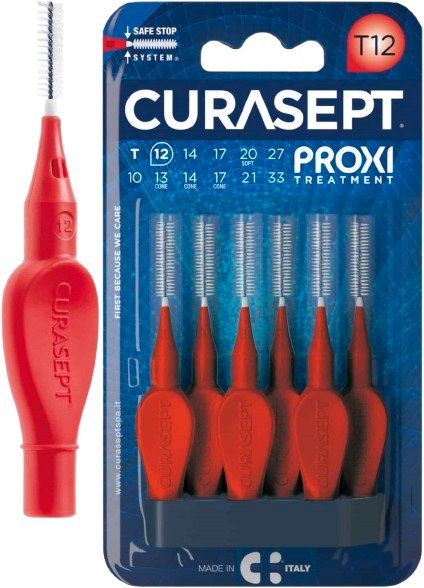 CURASEPT PROXI T12 ROSSO/RED 6 PEZZI - Farmacia Artemisia di Montecuollo Dott. Angelo snc