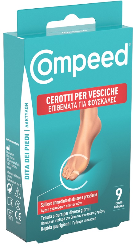 COMPEED CEROTTO VESCICHE DITA DEI PIEDI 9 PEZZI CARTON - Farmacia Artemisia di Montecuollo Dott. Angelo snc