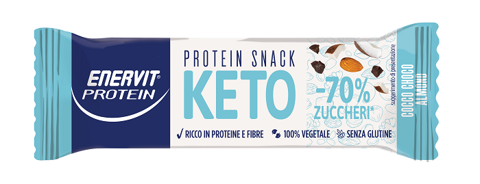 ENERVIT PROTEIN KETO SNACK COCCO CHOCO ALMOND 35 G - Farmacia Artemisia di Montecuollo Dott. Angelo snc
