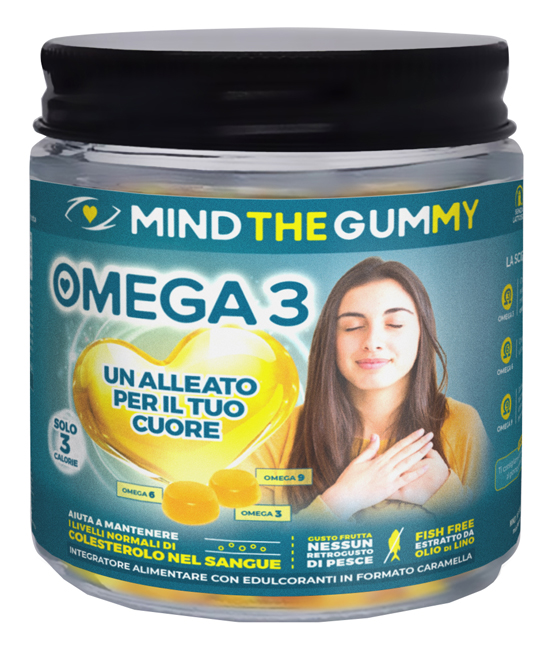 MIND THE GUMMY OMEGA3 30 PASTIGLIE GOMMOSE GUSTO MIX DI FRUTTA SENZA ZUCCHERO - Farmacia Artemisia di Montecuollo Dott. Angelo snc
