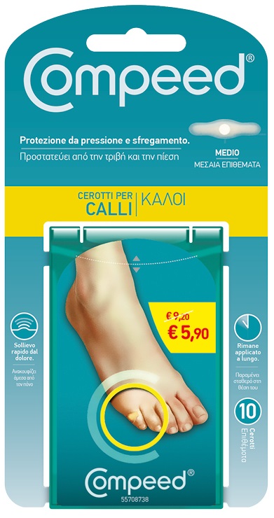 COMPEED CEROTTI PER CALLI MEDIO 10 PEZZI PROMO - Farmacia Artemisia di Montecuollo Dott. Angelo snc