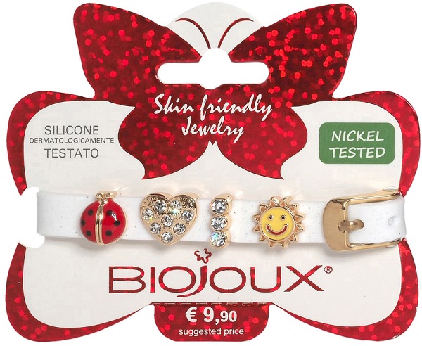 BJB009 BRACCIALE SILIC BIANCO GOLD PLATED - Farmacia Artemisia di Montecuollo Dott. Angelo snc