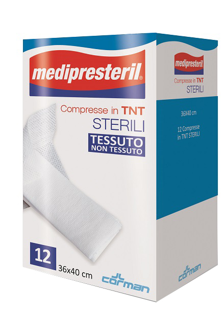 GARZA COMPRESSA MEDIPRESTERIL TNT 36X40CM 12 PEZZI - Farmacia Artemisia di Montecuollo Dott. Angelo snc