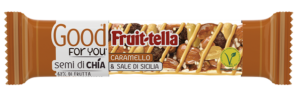 FRUITTELLA GOOD FOR YOU BARRETTA SEMI DI CHIA CARAMELLO & SALE DI SICILIA 36 G - Farmacia Artemisia di Montecuollo Dott. Angelo snc