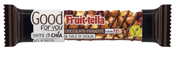FRUITTELLA GOOD FOR YOU BARRETTA SEMI DI CHIA CIOCCOLATO FONDENTE CACAO 72% & SALE DI SICILIA 36 G - Farmacia Artemisia di Montecuollo Dott. Angelo snc