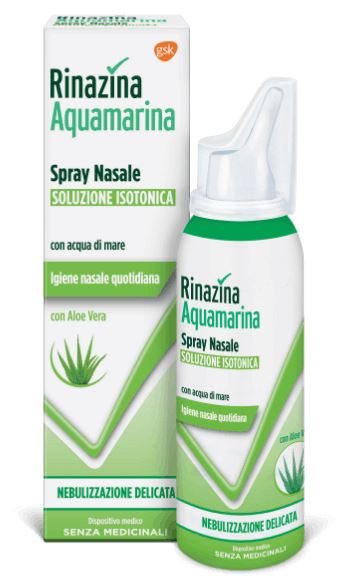 RINAZINA AQUAMARINA FAMILY SPRAY NASALE ISOTONICO DELICATO 100 ML - Farmacia Artemisia di Montecuollo Dott. Angelo snc