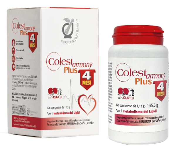 FITOPREPARATORI ITALIANI COLESTARMONY PLUS 120 COMPRESSE - Farmacia Artemisia di Montecuollo Dott. Angelo snc
