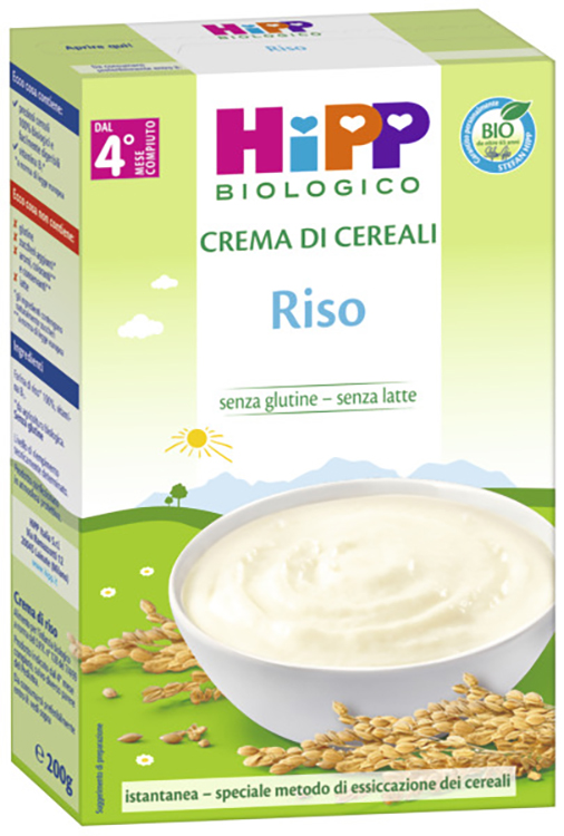 HIPP BIO CREMA CEREALI RISO 200 G - Farmacia Artemisia di Montecuollo Dott. Angelo snc