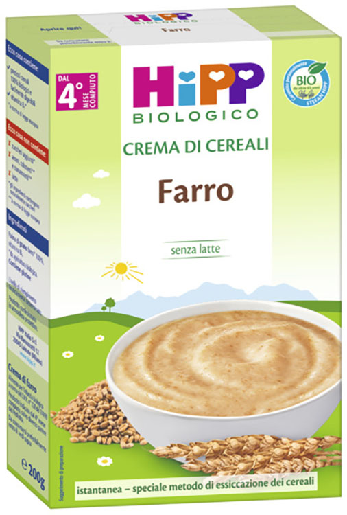 HIPP BIO CREMA CEREALI FARRO 200 G - Farmacia Artemisia di Montecuollo Dott. Angelo snc