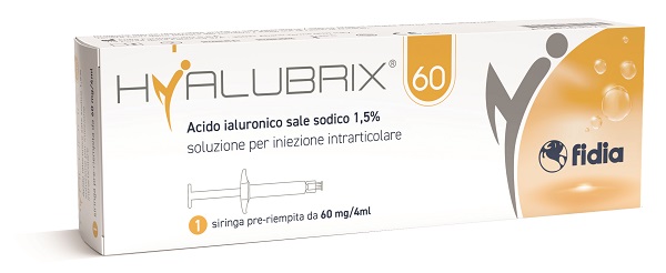 HYALUBRIX 60 SIRINGA INTRA-ARTICOLARE 60 MG ACIDO IALURONICO 4 ML NO ETO 5 PEZZI - Farmacia Artemisia di Montecuollo Dott. Angelo snc