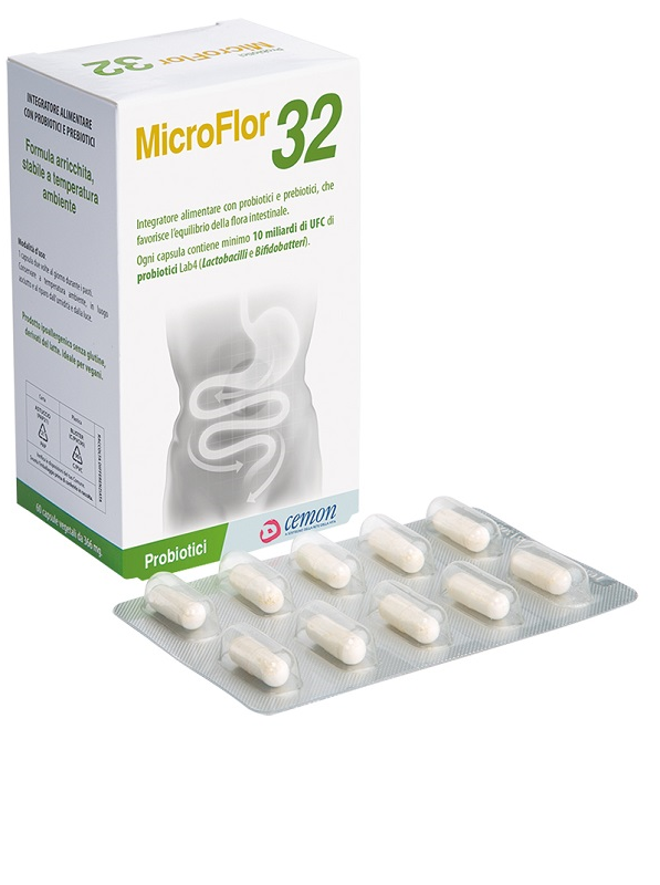 MICROFLOR 32 60 CAPSULE 366 MG NO FRIGO - Farmacia Artemisia di Montecuollo Dott. Angelo snc