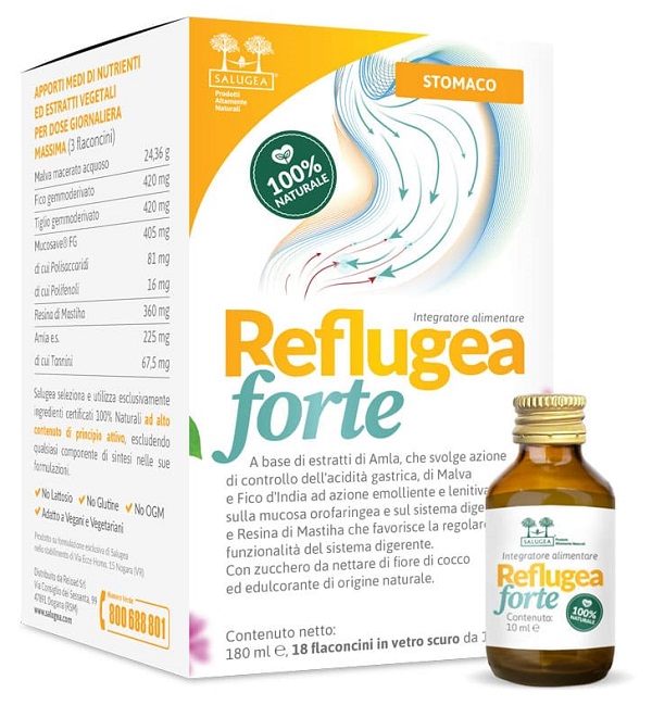 SALUGEA REFLUGEA FORTE 18 FLACONCINI DA 10 ML - Farmacia Artemisia di Montecuollo Dott. Angelo snc