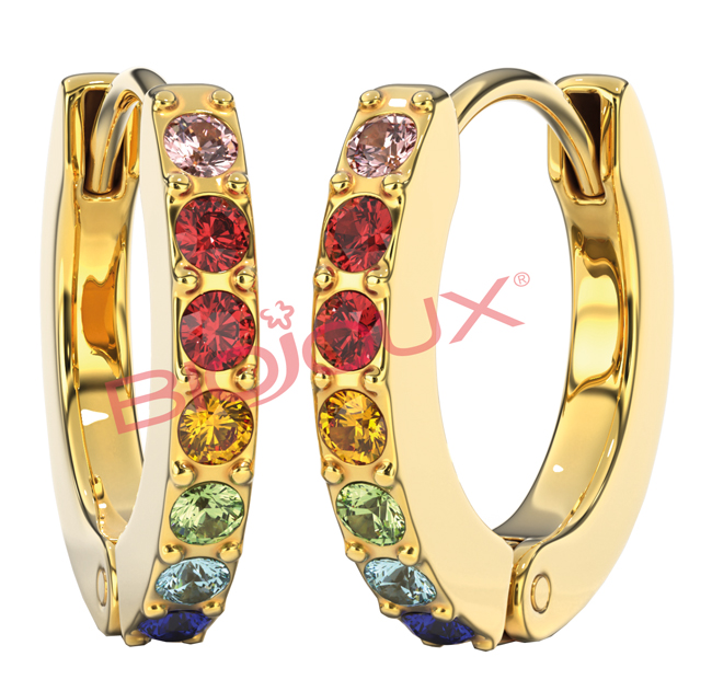 ORECCHINI CRYSTAL HOOP MULTICOLOR ORO 1 PAIO - Farmacia Artemisia di Montecuollo Dott. Angelo snc