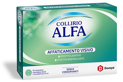 COLLIRIO ALFA AFFATICAMENTO VISIVO 10 PEZZI DA 0,5 ML - Farmacia Artemisia di Montecuollo Dott. Angelo snc
