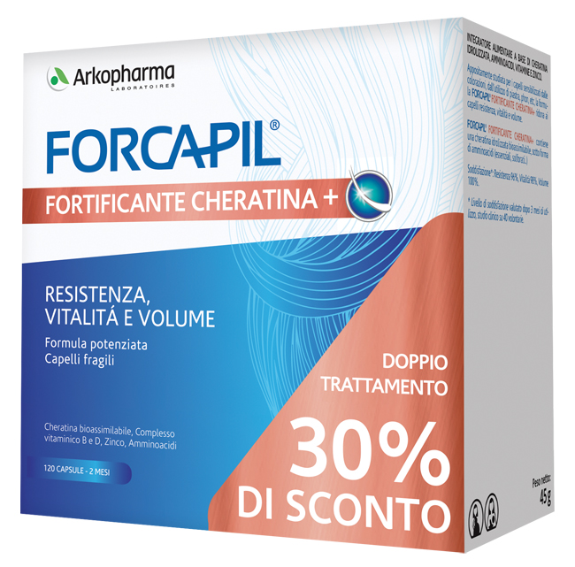FORCAPIL FORTIFICANTE CHERATINA+ PROMO 120 CAPSULE PREZZO SPECIALE - Farmacia Artemisia di Montecuollo Dott. Angelo snc