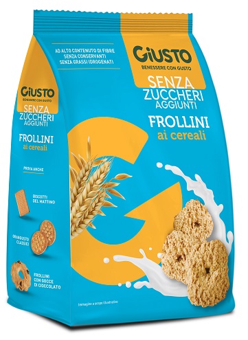 GIUSTO SENZA ZUCCHERO FROLLINI AI CEREALI SENZA ZUCCHERO 350 G - Farmacia Artemisia di Montecuollo Dott. Angelo snc