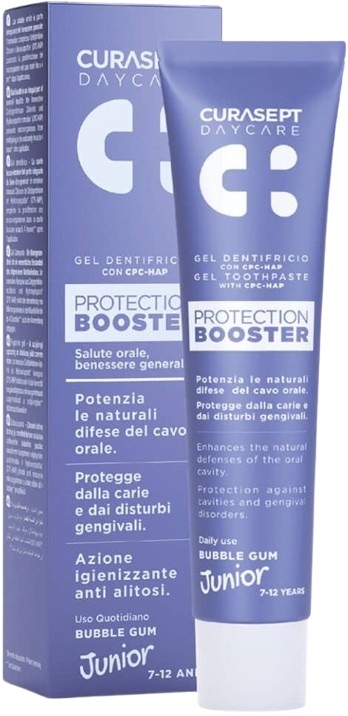 CURASEPT DAYCARE DENTIFRICIO PROTECTION BOOSTER JUNIOR 50 ML - Farmacia Artemisia di Montecuollo Dott. Angelo snc